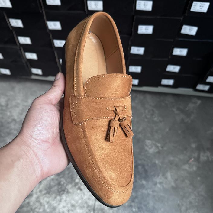 

Men s loafers 46 large size new men s casual leather shoes fashion trend matte leather fringed beanie shoes 46