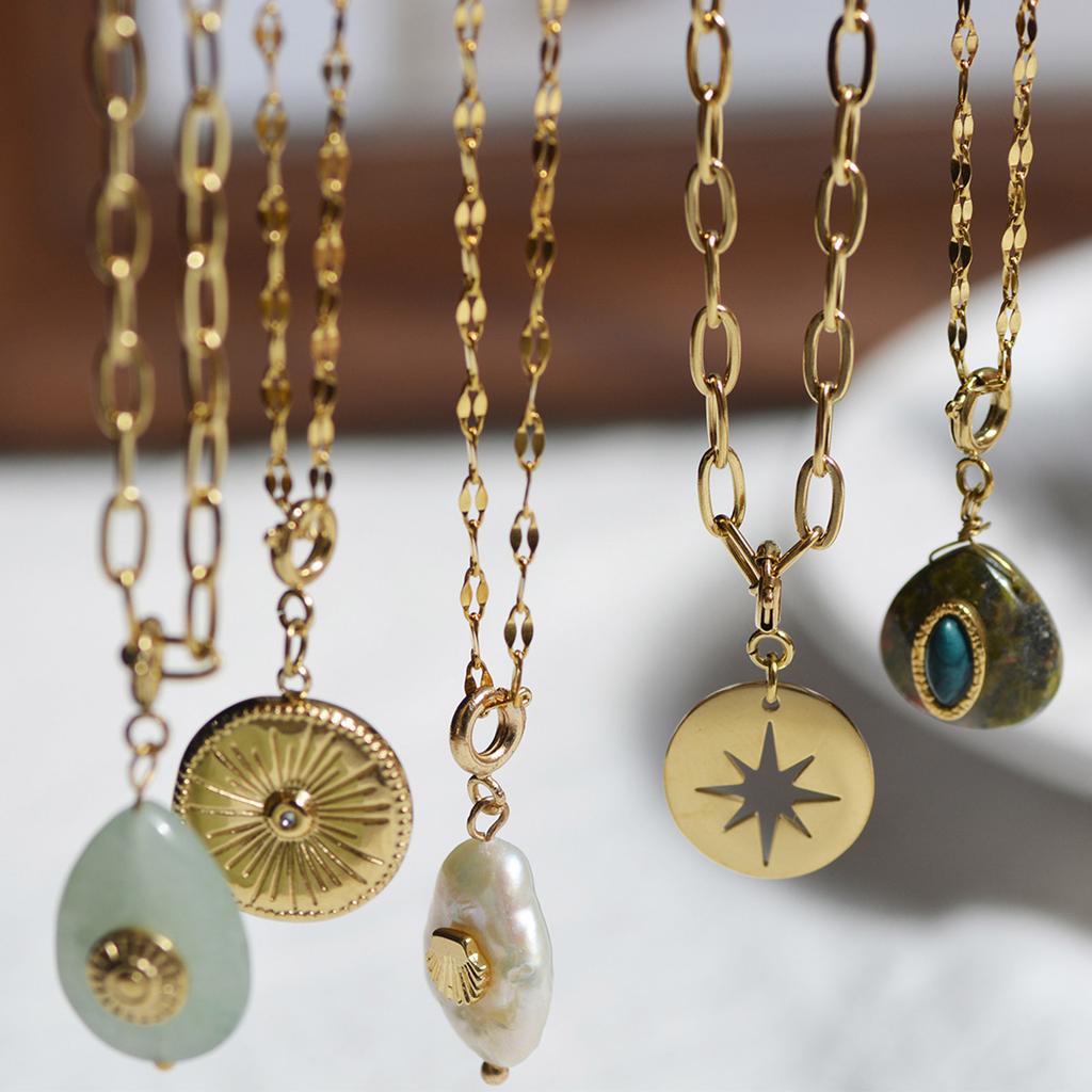 304 Stainless Steel Religious Charms Geometric Round Gold Color Metal Pendants DIY Bracelet Women Bohemian Jewelry Making,1PC