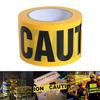 Bandă de avertizare galbenă Pachet vrac, 7,6 cm x 100 m, Rolă de bandă de siguranță impermeabilă pentru construcții, Zone periculoase, Decor de Halloween