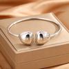 European and American Simple Glossy Hug  Light Luxury K Gold Water Drop Open  Women Do Not Fade, Titanium Steel 