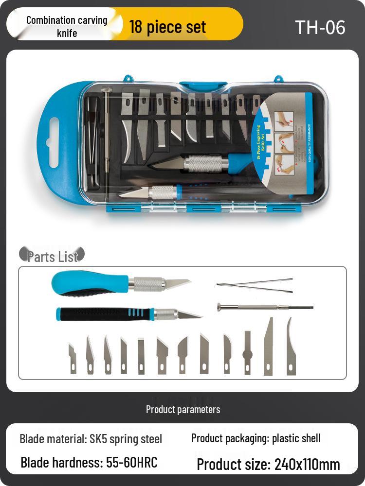 Handmade Carving Knife & Stamp Set for DIY Paper, Fruit, and Vegetable Engraving