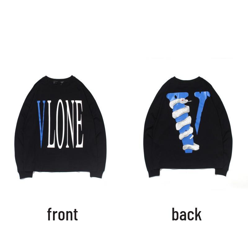 Moletom com Capuz de Manga Longa VLONE Big V Unissex - Estilo Tendência Inspirado em Wang Yibo