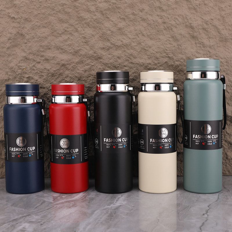 High-Looking, Large-Capacity Thermos Cup for Men and Women, Car-Mounted Tea Cup, 2026 Latest Model, 316 Stainless Steel Water Cup, 800ml