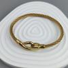 New Steel Wire Button Hook Gold-plated Stainless Steel Bracelet 18K, High Quality Waterproof Couple Bracelet, Wife Gift