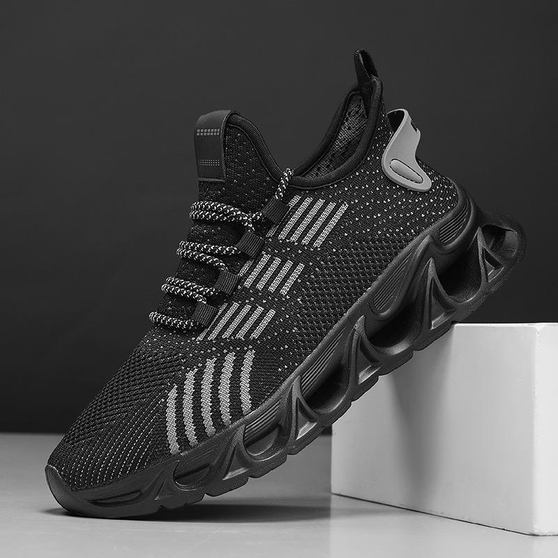 

Summer mesh shoes men s new breathable fly-woven mesh casual sports shoes men s hollow shoes student shoes 46 чёрный