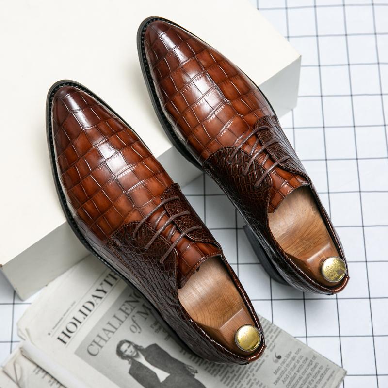 Classic Dress Shoes Man British Business Party Oxford Very Pointed Leather Shoes For Men Formal Leather Social Shoes Men