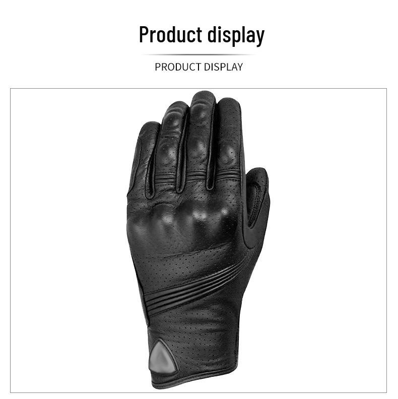 Breathable Leather Motorcycle Racing Gloves: Anti-Fall Protective, Touchscreen, Off-Road