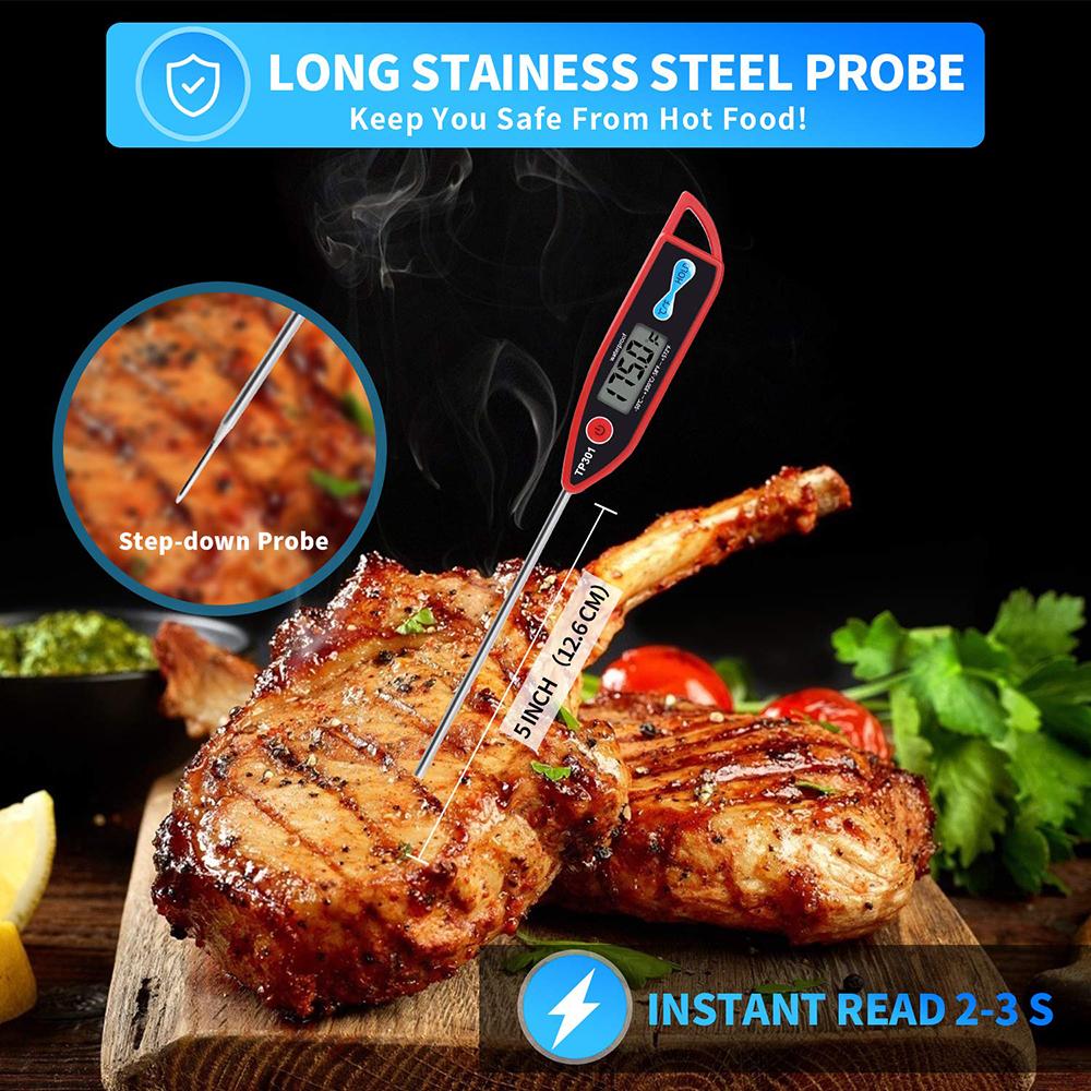 Digital Water Cooking Thermometer for Liquid, Candle, Instant Read with Waterproof for Food, Meat, Milk, BBQ, Long Probe