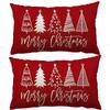 1/2pcs Merry Christmas Red Decorated Pillowcase,Terylene Throw Pillow Covers,Decorative Throw Pillow Cover,Christmas Pillowcase