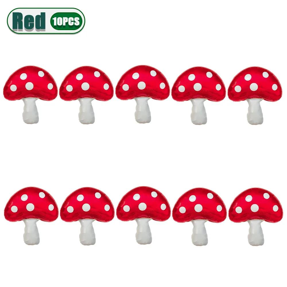 31x21 Inch Mushroom Foil Balloons Large Forest Theme Birthday Party Christmas Decoration Inflatable Mushroom Balloons Supplies
