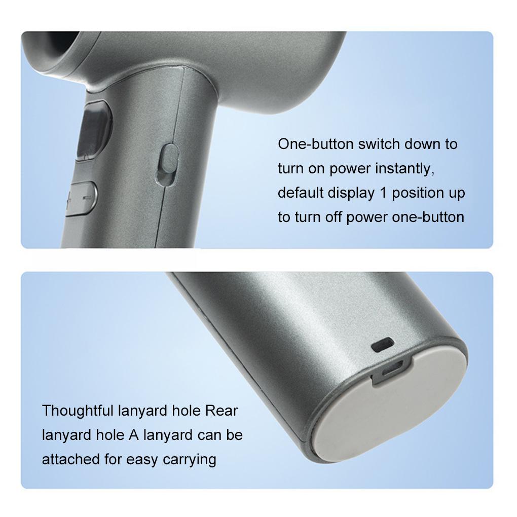120 Wind Speed Mini Bladeless Handheld Fan With LED Air Volume Digital Display Portable Handheld Fan