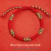Red String Zodiac Year Bracelet: Handmade Vajra Knot Amulet for Women & Men, Tai Sui Protection, Perfect Gift for Girls.