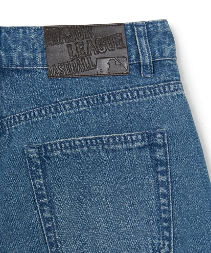 Emelbi Women'S Basic Small Logo Cargo Denim Wrap Skirt Ny (Indigo)