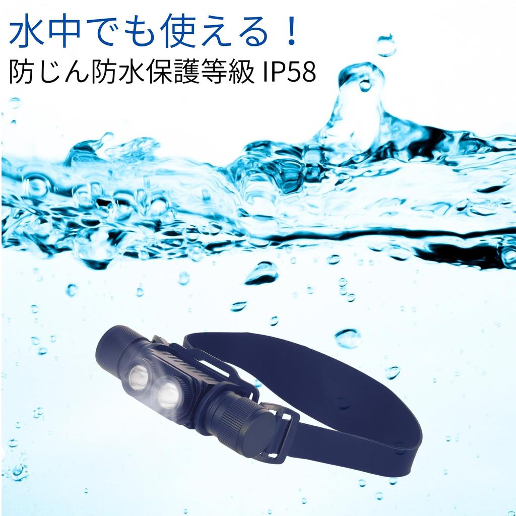 Takagi EARTH MAN Nabíjateľná LED čelovka Nabíjateľná cez USB USB kábel v balení 1 režim svietenia Prepínač Silikónový pásik proti pádu Prachotesná