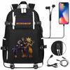 Game Moon Sun Print Backpack for Teens Students Boys Girls Casual Large Capacity Travel Daypack