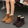 Winter new snow boots women's boots velvet warm round head comfortable sleeve versatile platform cotton shoes
