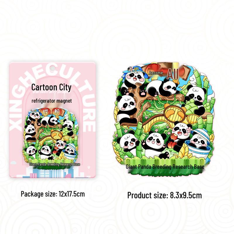 Metalowy wisiorek 3D zwierzę z zoo - Kreatywna pamiątka i naklejka dekoracyjna