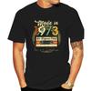 T-shirt Śmieszny Wyprodukowano w 1973 Prezenty na 50. Urodziny Kaseta Magnetofonowa Vintage T-shirt Impreza Babcia Dziadek Prezent Letni T-shirt Prezent