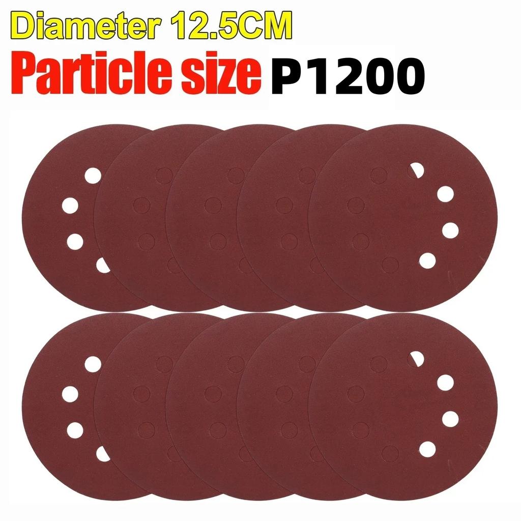 Universal 8 Hole Sanding Discs 125mm Sandpaper for Metal Wood Glass Sander Polishing Pads Home Abrasive Tools 40~3000 Grit