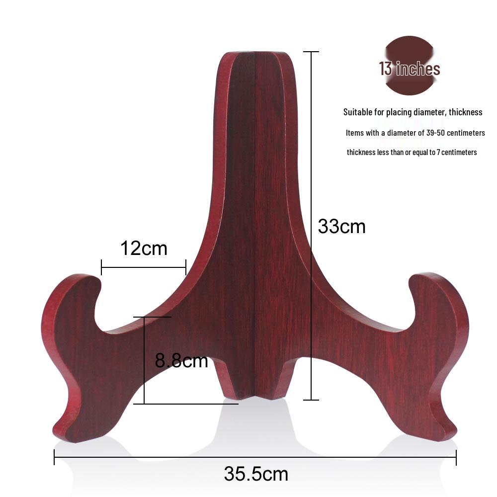 Solid Wood Decorative Plate & Frame Stand for Photos, Crafts, Porcelain, and Pu'er Tea Cakes