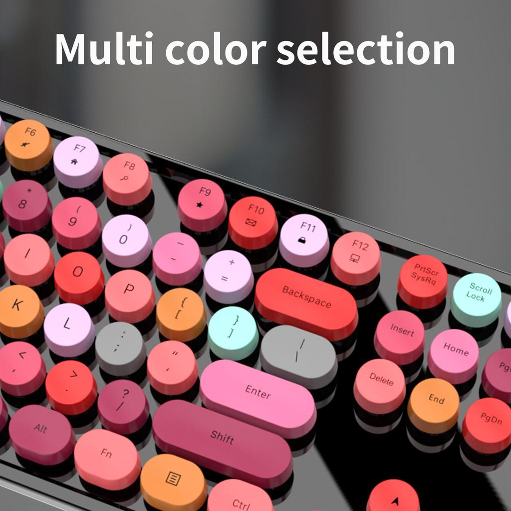 MOFII SWEETWireless Keyboard and Mouse Combo,2.4G Plug and Play Wireless Typewriter Keyboard and Mouse Set for Windows, Desktop