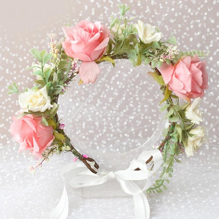 Flower Wreath Bridal Headband Music Festival Flower Headband Photo Headpieces
