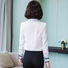 Tluoman Women's Slim Fit Long Sleeve White Shirt