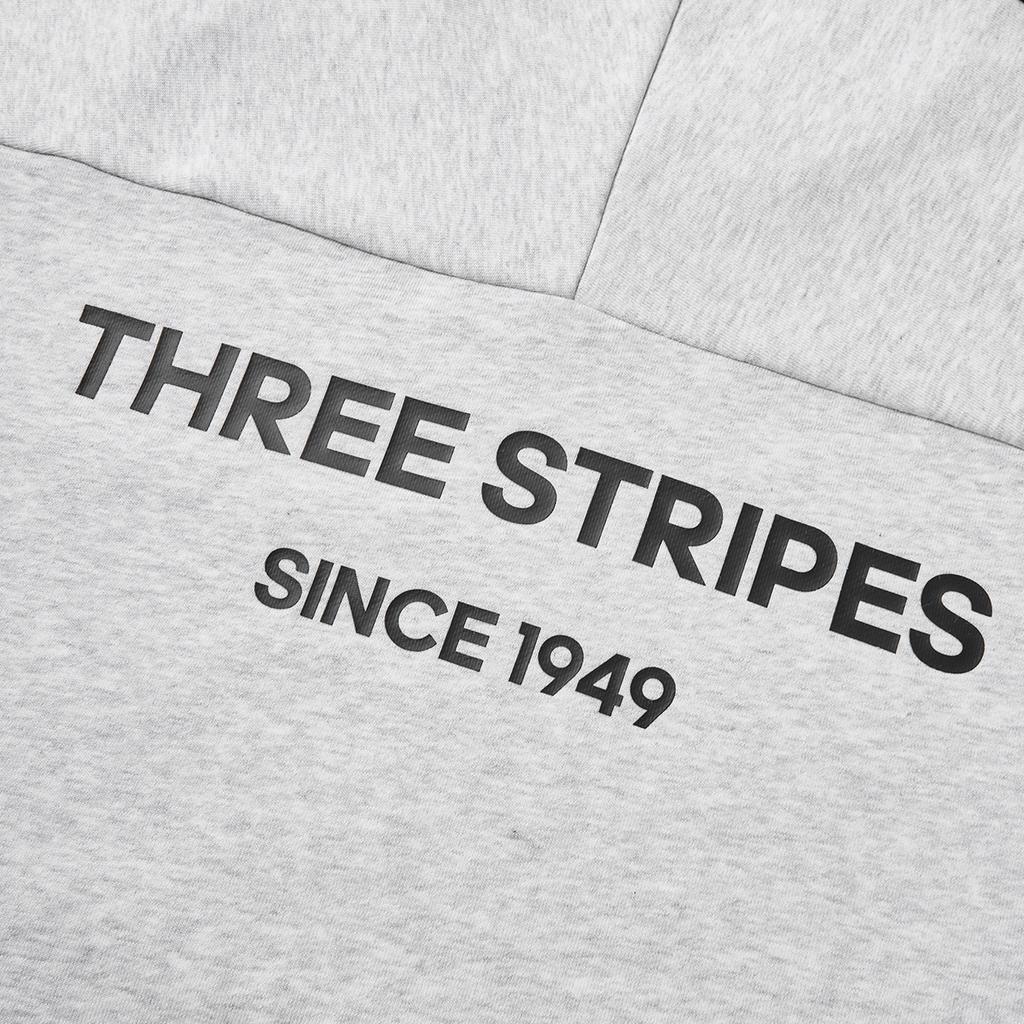 Adidas Pohodlná Módní Pruhovaná Všestranná Mikina s Dlouhým Rukávem Unisex Mikina Světle Šedá KA2564