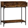 Console Table Smoked Oak 75x34.5x75 cm Particleboard