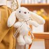 Cute Long Ear Bunny Keychain Plush Pendant Soft Rabbit Stuffed Doll Kawaii Plushie Bag Charm Toy Key Ring Gift for Women Girls