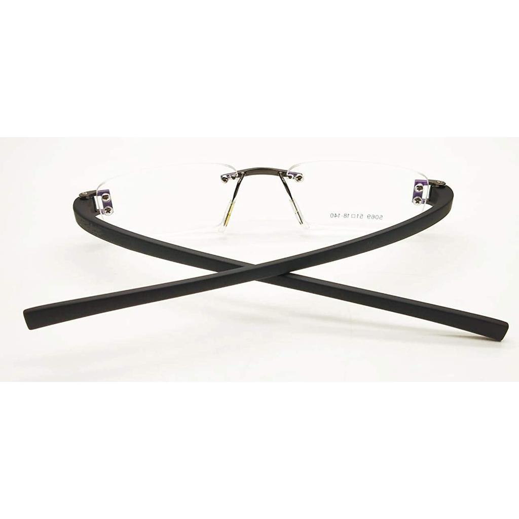 RSINC Combo Black-Black -Black Red Rimless Frame/Eyeglass/Spectacle, Optical, Prescription, for Men and Women, 51-18-140