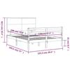 VidaXL Cadre de lit avec tête de lit blanc petit double bois massif 3195192