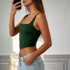 European and American Wind Green Waist Sling Vest Women's Summer New Slim and Thin Navel Top Spice Girl Versatile Model