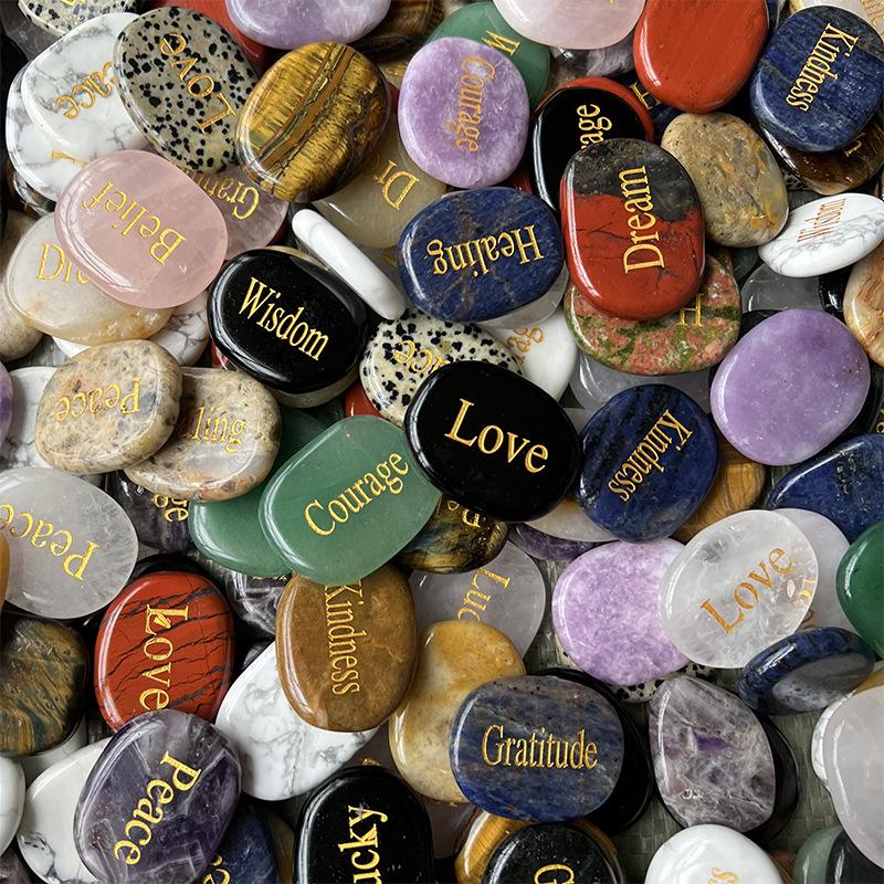 Inspirational Stones Highly Polished Natural River Rock Faith Stone DIY Rocks for Engraved Inspirational Polished Garden Stones
