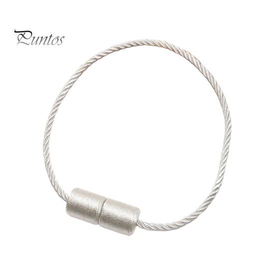 Curtain Ties Magnetic Tiebacks, Modern Simple Rope Tie Backs, Heavy Duty Magnets Decorative Drapes Weave Holdbacks for Home Bedroom Office Wall Damage