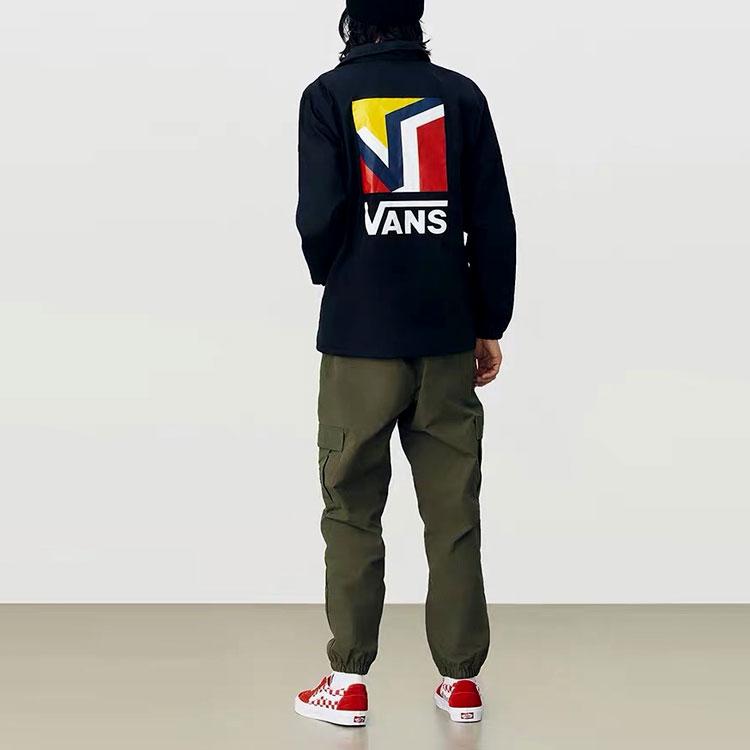 Vans Casual Coach Windbreaker Jacket Men Jackets Black VN0A54J7BLK