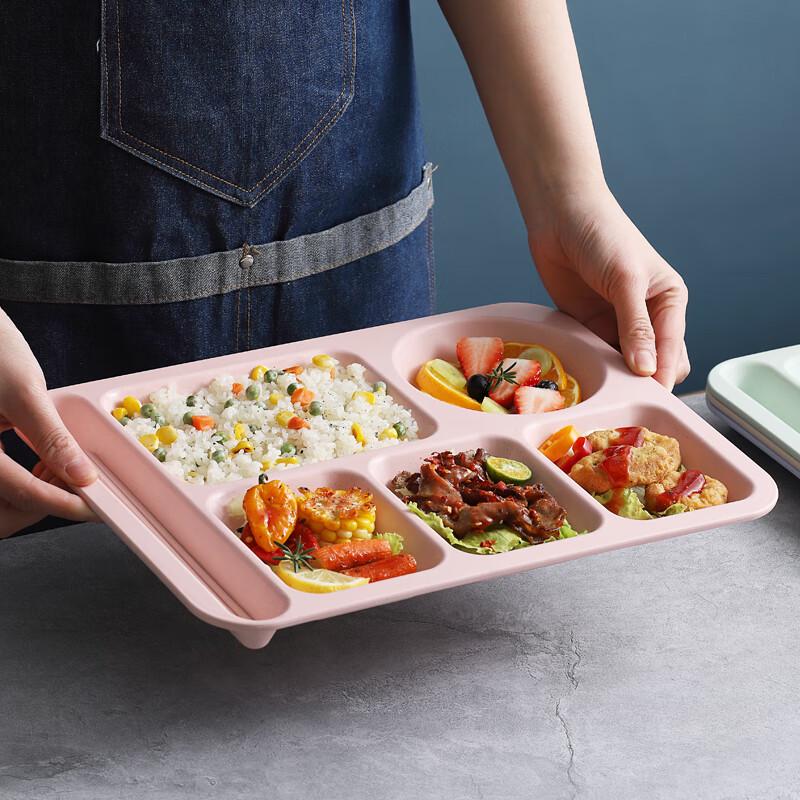 Geteilte Teller-Set mit Schüssel aus Weizenstroh