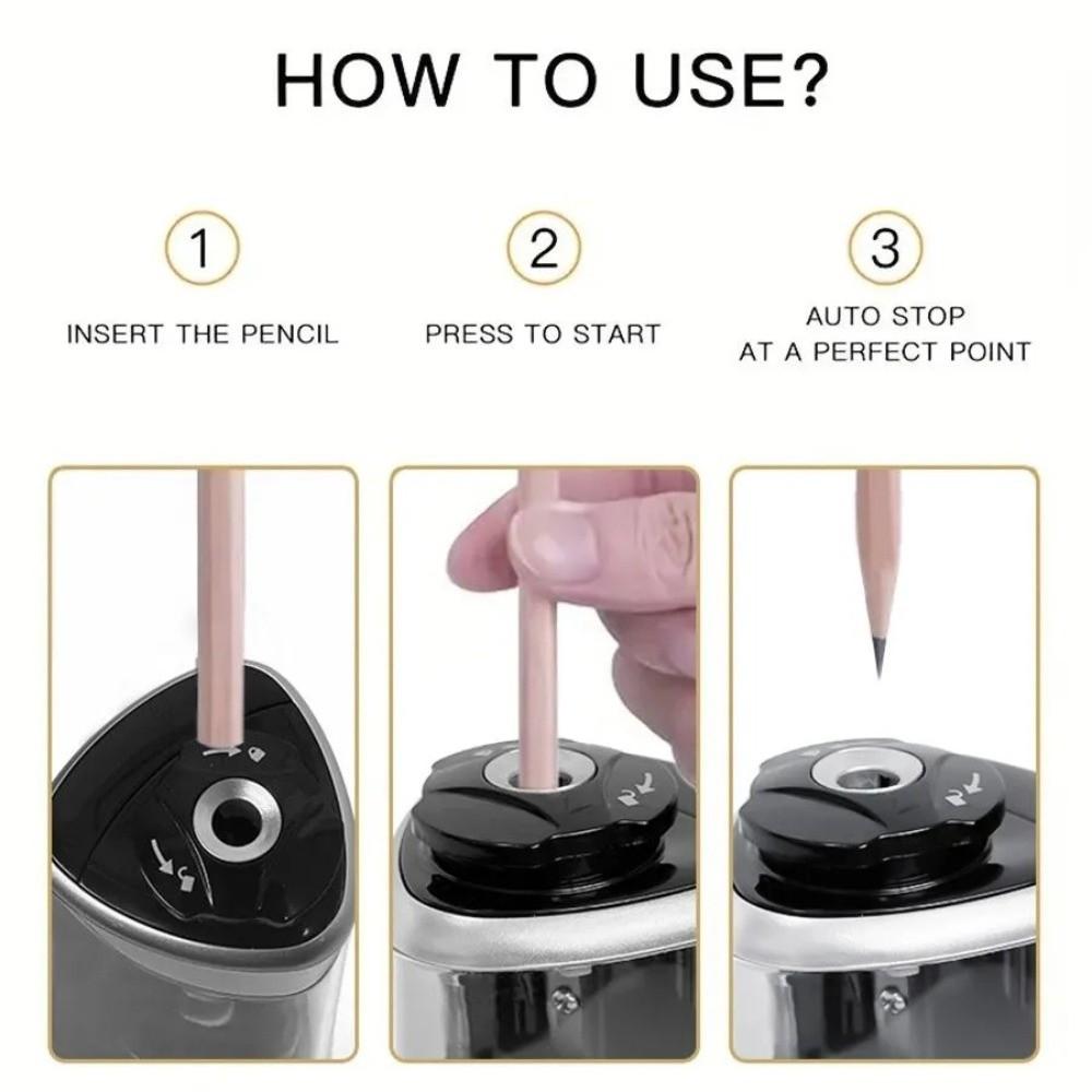 Electric Tenwin Automatic Sharpener 2 In 1 Student Sharpener Pencil Sharpener  Classroom Prize