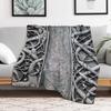 Urnes Stave Carving Throw Blanket Foldable Soft Warm Blanket for Outdoor Use