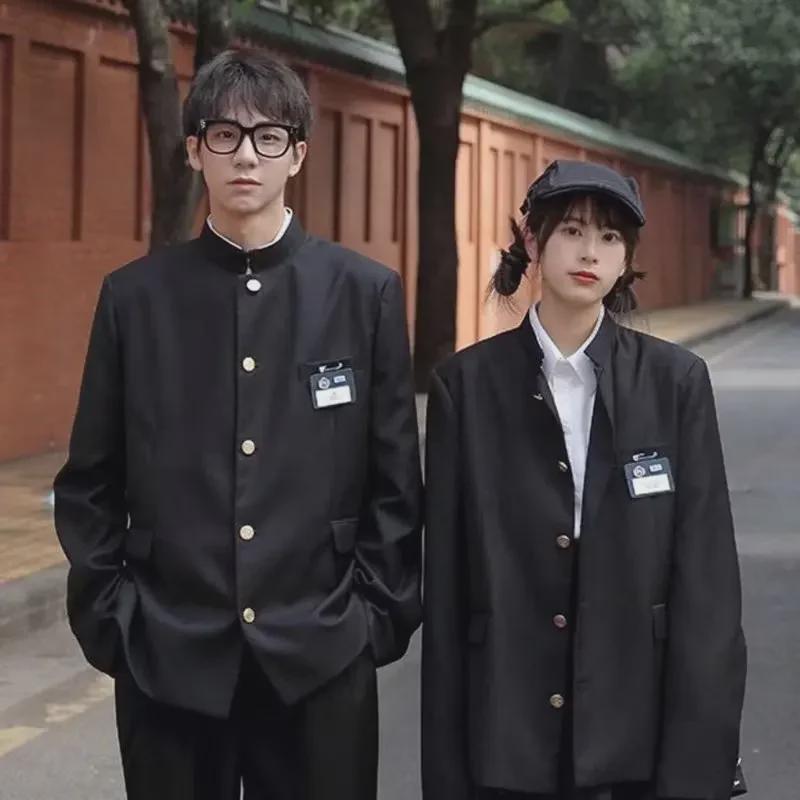 Unisexová japonská vysokoškolská uniformní bunda se stojáčkem