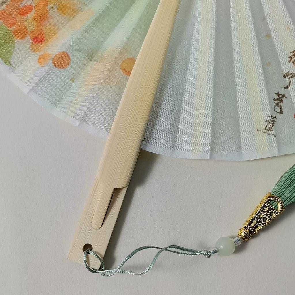 360-Degree Rotating Windmill Fan, Round Folding Fan, Traditional Style Women's Fan, New Chinese Style Hanfu Cheongsam Fan, Dance Fan