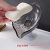 Leaf Design Punch-Free Suction Cup Soap Holder and Drainage Rack