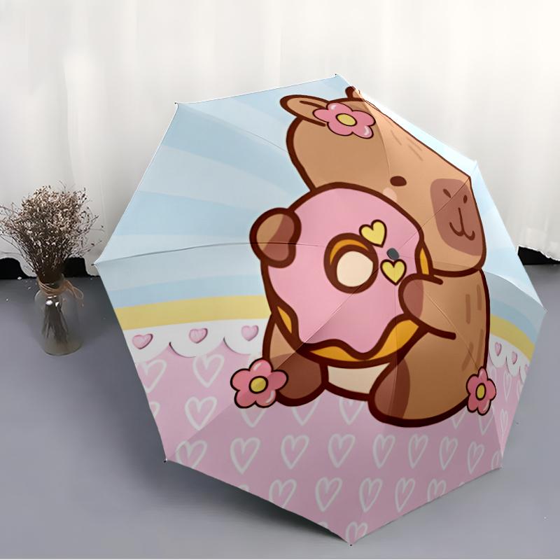 1pc Capybara Umbrella, Sun Protection, And UV Shielding. It Has Eight Sturdy Ribs for Outdoor Use And Perfect As a Holiday Gift