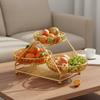 3 Tier Fruit Basket Large Capacity Countertop Fruit Bowl Rack Multi-Level Snack Rack No Assembly Required for Kitchen, Party