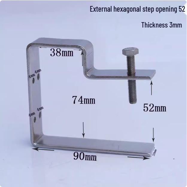 C304 Tiger Claw U-Shaped Stainless Steel Pipe Clamp