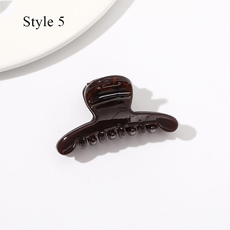 4.3cm Jelly Color Mini Hair Claws Crab Hair Clips Women Acrylic Geometric Hollow Hair Clips Clamps High Ponytail Holder Hairpins