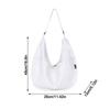 Faionable Canvas Women's Dumpling Bag Solid Color Large Capacity Crossbody Bags Shoulder Bag for Travel and Commuting