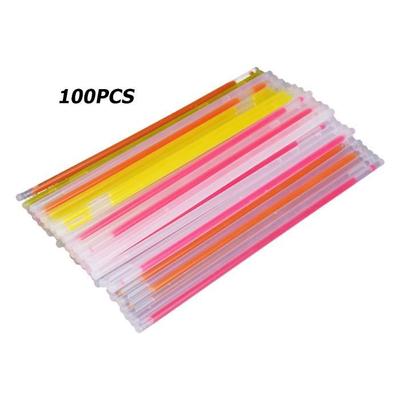 100pcs - Bracelets Lumineux Fluorescents Jetables, 100 Pièces, Bâtons Lumineux, Décoration, Portables, Non To