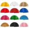 Vintage Wooden Hand Fan Wedding Dance Solid Color Plain Folding Fan Elegant Handhelds Dancing Show Performances