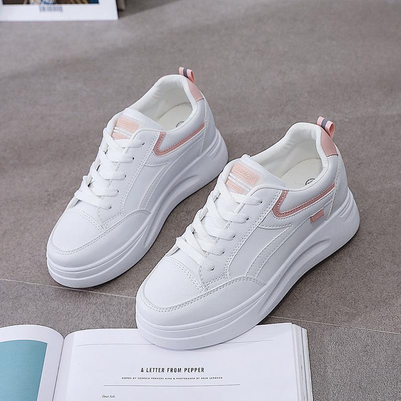 

1720 Women s Thick-Soled White Sneakers: Breathable, Height-Enhancing, Versatile Shoes for Spring, Summer, and Autumn 2021